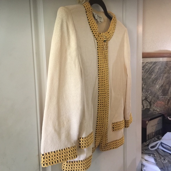 St John Couture 3/4 sleeve zippered blazer - Picture 3 of 8